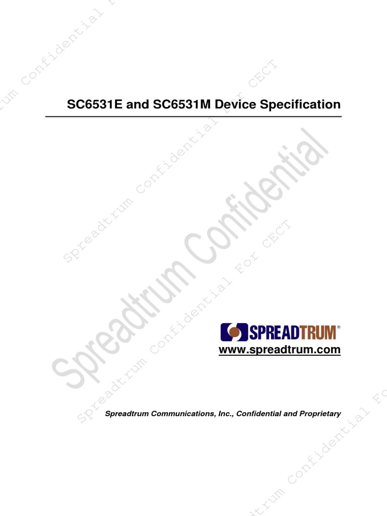 SC6531E-Spreadtrum 2 | PDF | Random Access Memory | Microcontroller