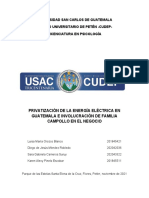 Priivatización de La Energía Eléctrica en Guatemala e Involucración de Familia Campollo en El Negocio-1