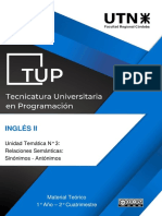 TUP 2C INII TEO U3 RelacionesSemanticasSinonimosAntonimos