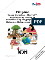 Filipino6 - Q1 - Mod7 - Pagbibigay NG Hinuha Sa Kalalabasan NG Pangyayari Bago, Habang at Matapos Ang Pagbasa - v.2