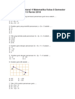 Soal Uji Kompetensi 4 Matematika Kelas 8 Semester 1 Kurikulum 2013 Revisi 2018