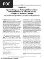 Speech-Language Pathologist Interventions For Communication in Moderate-Severe Dementia - A Systematic Review