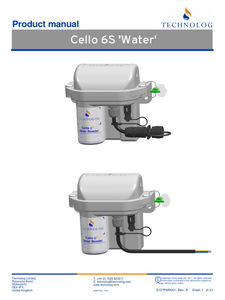 Cello 6S Manual 2137PM9001 | PDF | Electrical Connector | Cellular Network