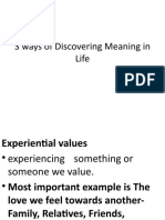 3 Ways to Find Meaning in Life: Experiential, Creative, and Attitudinal Values