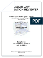 Labor Law Termination Reviewer: From The Lectures of Father Agustin L. Nazareno