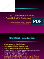 CSCD 300 Data Structures Donald Shell's Sorting Algorithm