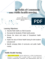 Expanding Fields of Community and Public Health Nursing