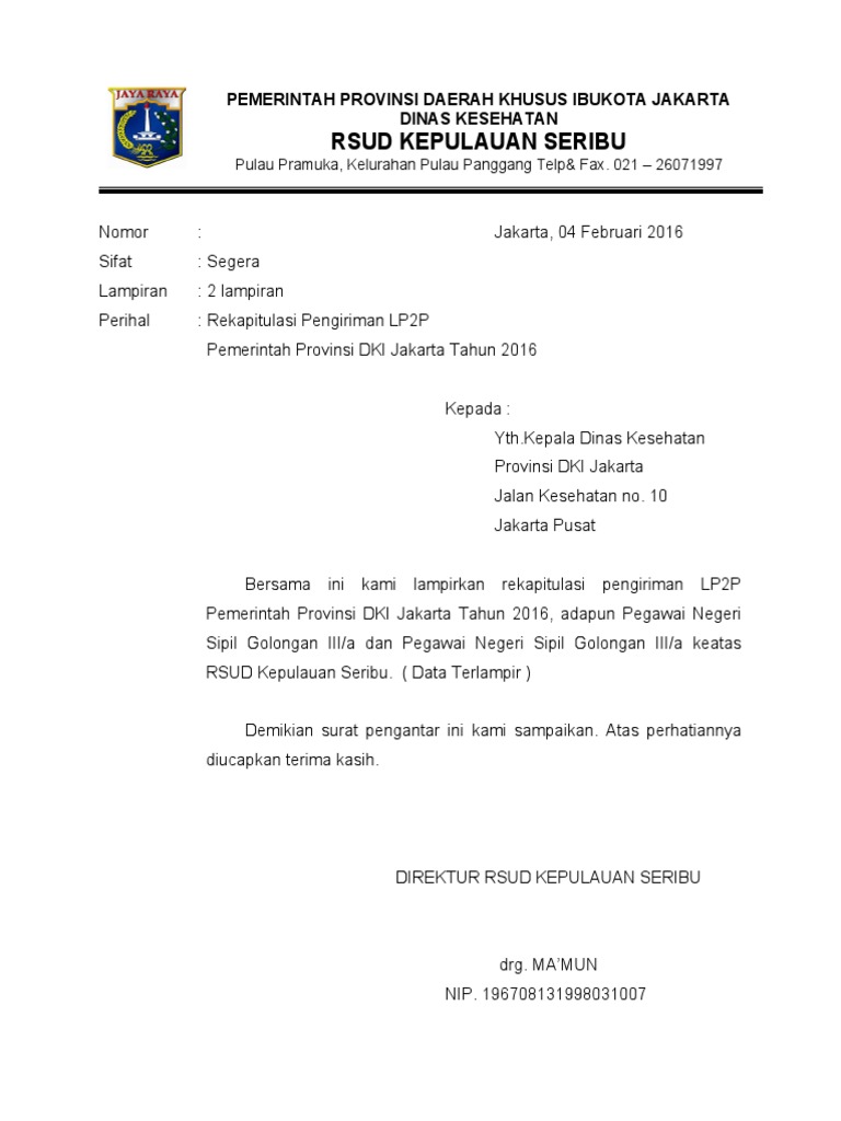 Surat Pengantar LP2P | PDF