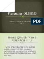 Presenting OLSHM3: "Three Quantitative Research Title"