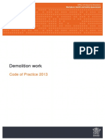 Demolition Work: Code of Practice 2013