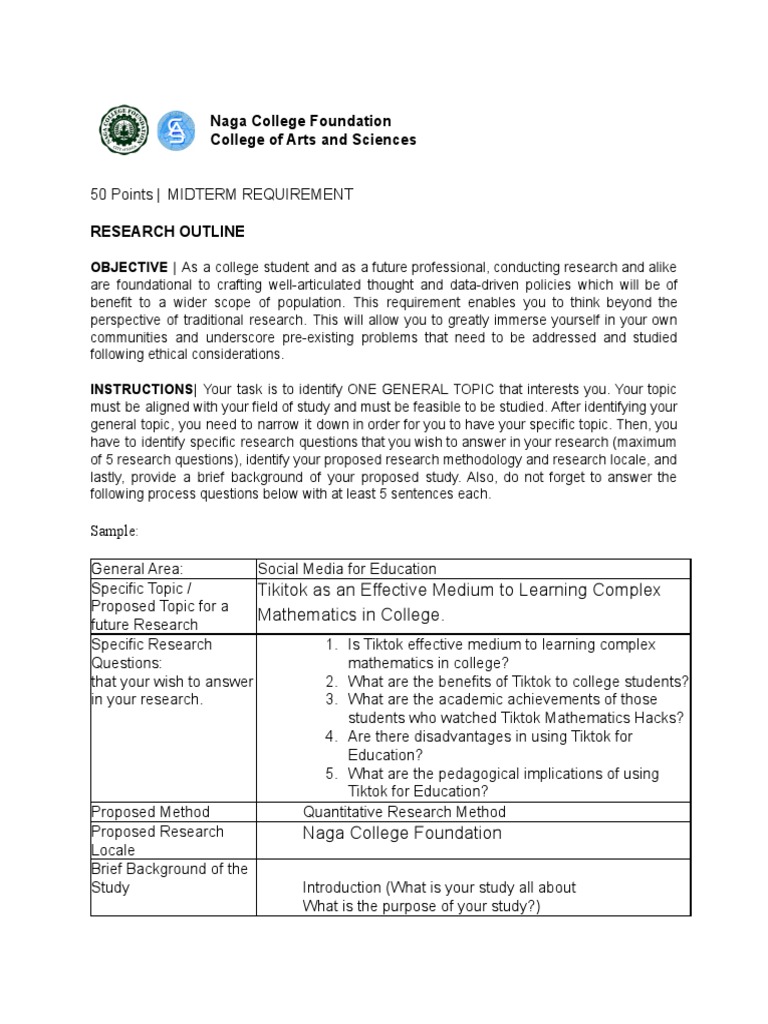 Template MidTerm Requirement PDF Cognition Communication