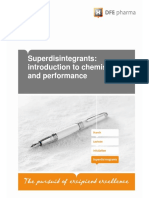 Superdisintegrants Introduction chemistry performance