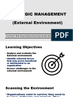 Strategic Management (External Environment)