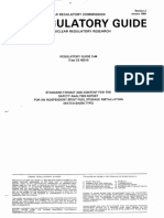 Regulatory Guide for Standard Format and Content of Safety Analysis Report for Independent Spent Fuel Storage Installation