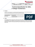NPS - 003 - 001 Tech Specs For 33kV 66kV and 132kV VTs