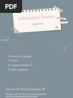 Information System Legal Issues