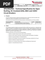 NPS - 003 - 008 - TechSpec For Open Bushing AIS 66 132kV CBs