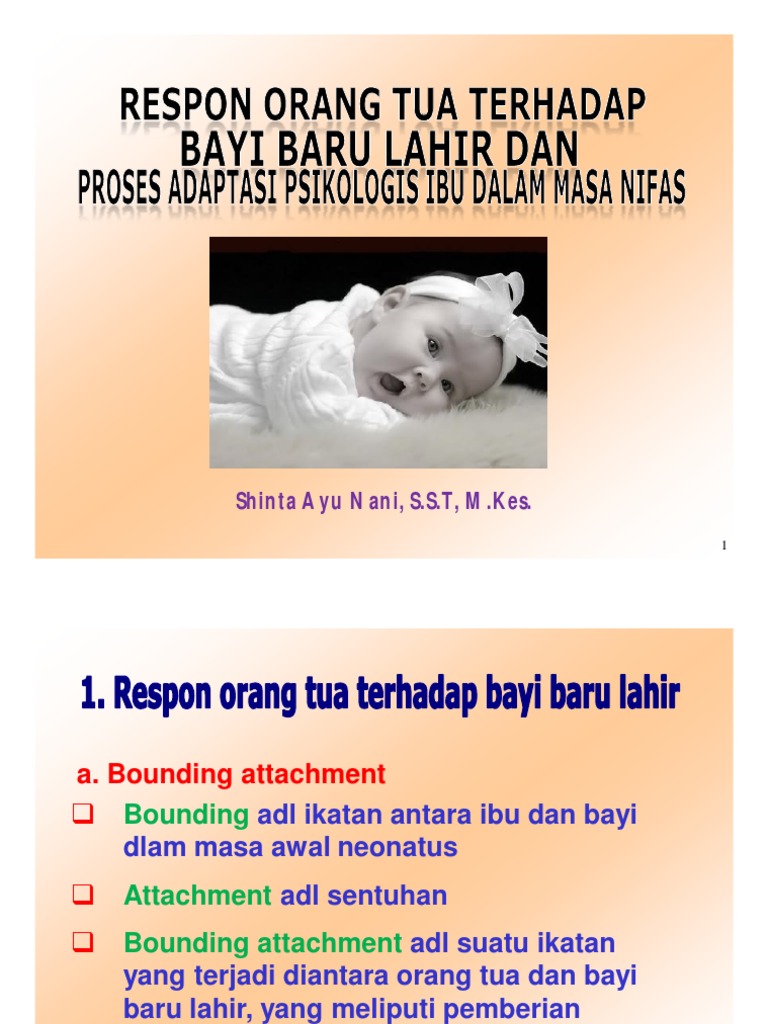 Respon Orang Tua Terhadap Bayi Baru Lahir | PDF | Kesehatan Holistik ...