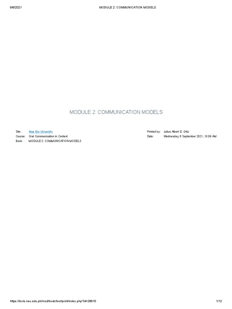 Module 2 - Communication Models | PDF | Communication | Radio