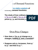 Properties of Demand Functions: Comparative Statics Analysis