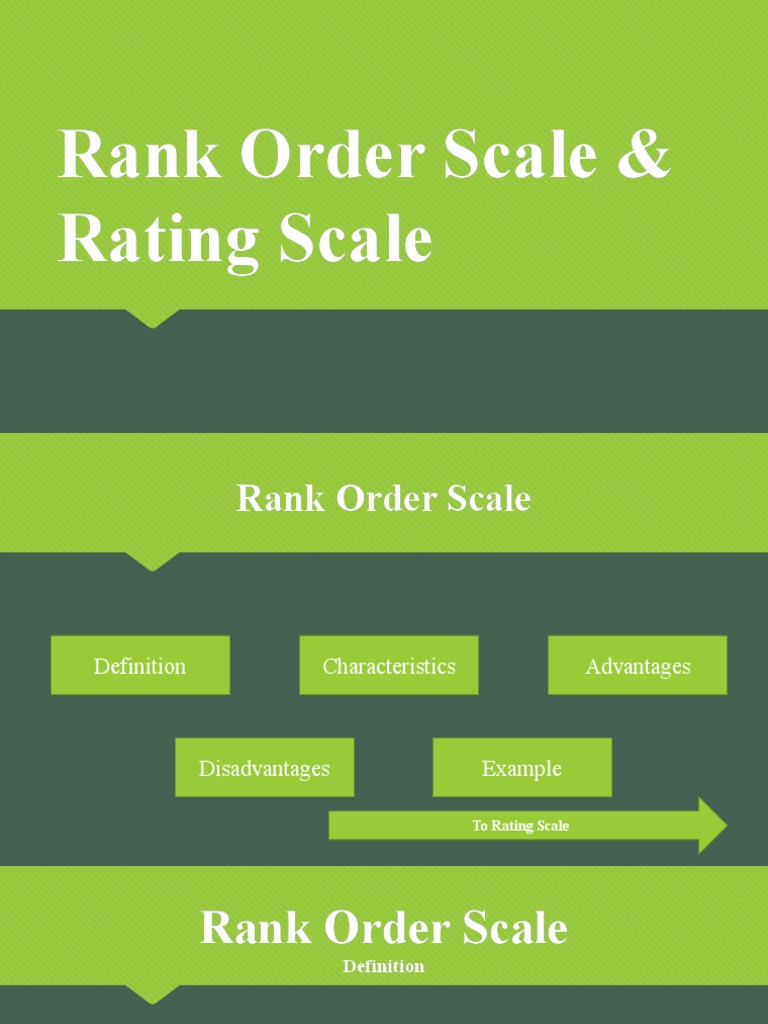 Rank Order Scale & Rating Scale PDF Level Of Measurement Business