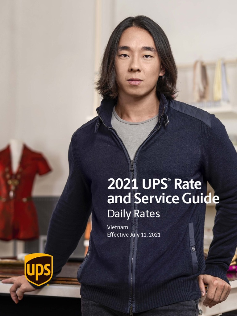 2021 UPS Rate and Service Guide Daily Rates PDF United Parcel Service