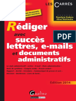 Rédiger Avec Succès Lettres, e Mails Et Documents Administratifs