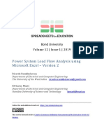 11006 Power System Load Flow Analysis Using Microsoft Excel Version 2