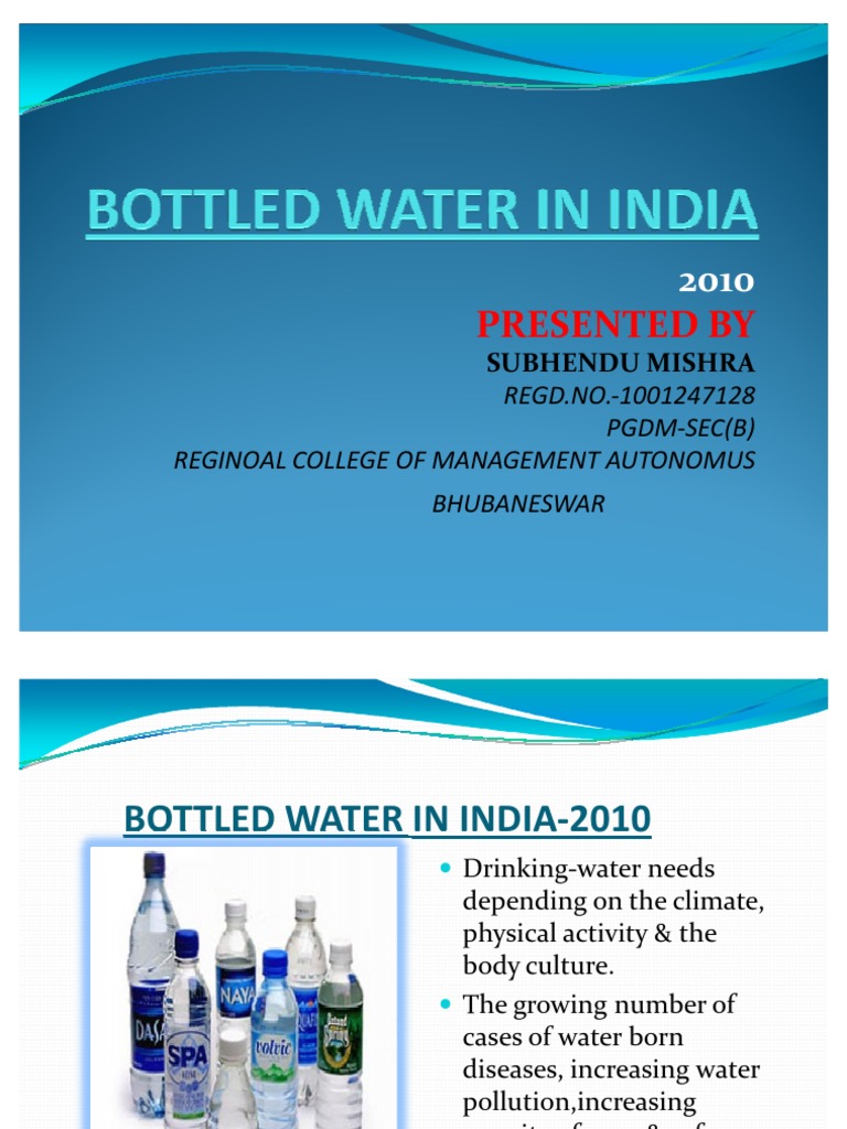 Bottled Water In India Pdf Bottled Water Cola