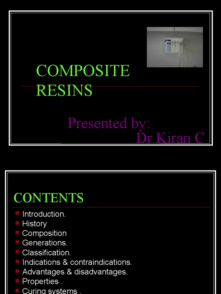 Overview of Composite Resins in Dentistry | PDF | Matrix (Mathematics ...