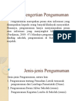 Pengertian Pengumuman