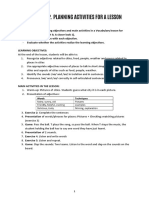 Module 2.2. Planning Activities For A Lesson