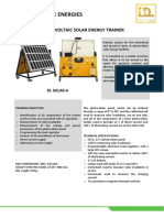 Renewable Energies: Photovoltaic Solar Energy Trainer