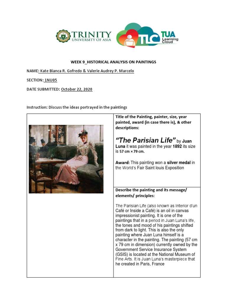 Week9 Historical Analysis On Paintings 2 Download Free Pdf Paintings