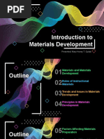 Introduction To Materials Development