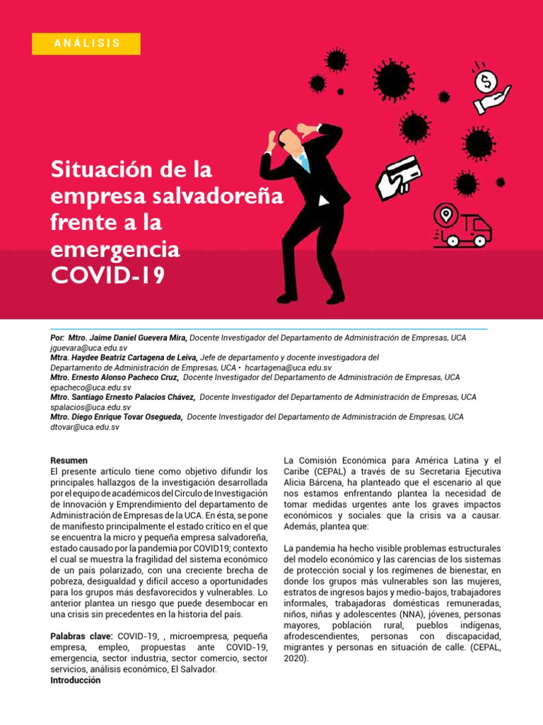 Impacto del COVID-19 en Empresas de El Salvador | PDF | Pequeñas y ...