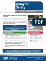 Housekeeping For Health & Safety: Yoursafety@Irp - Toolbox Discussion