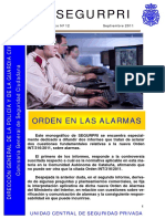 SEGURPRI Monografia 12 Orden Sobre Las Alarmas