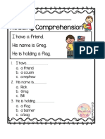 Grade 2 Worksheet Reading Comprehension