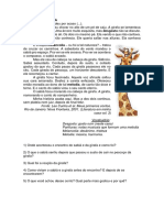 Atividade 6 Ano - HLPT - O SABIÁ E A GIRAFA