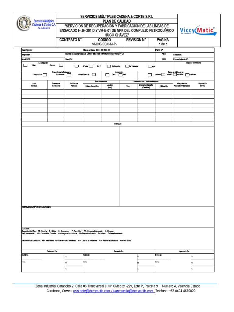 Formato de Inspección Visual | PDF | Soldadura | Construcción