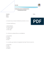 Prueba el llamado de la selva  6° AÑO