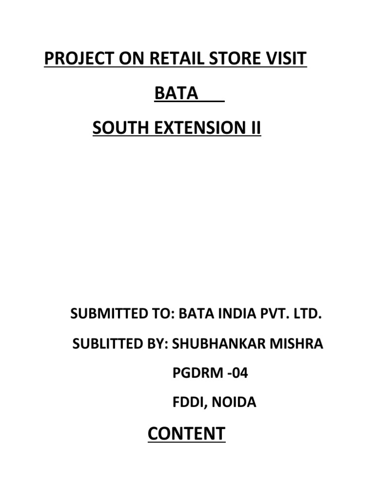 Project On Retail Store Visit | PDF | Economies | Business