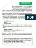 1) O Que É O Seu Cartão Shoptime?: Sumário Executivo Ao Contrato de Adesão Ao Cartão de Crédito Shoptime Cetelem