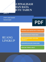 Strategi Finalisasi Pemenuhan Data Rapor Mutu Tahun 2019