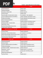 21-22 University Academic Calendar - NYC - Updated Oct 2021