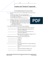 Chemical Formulas and Chemical Compounds: Section 1