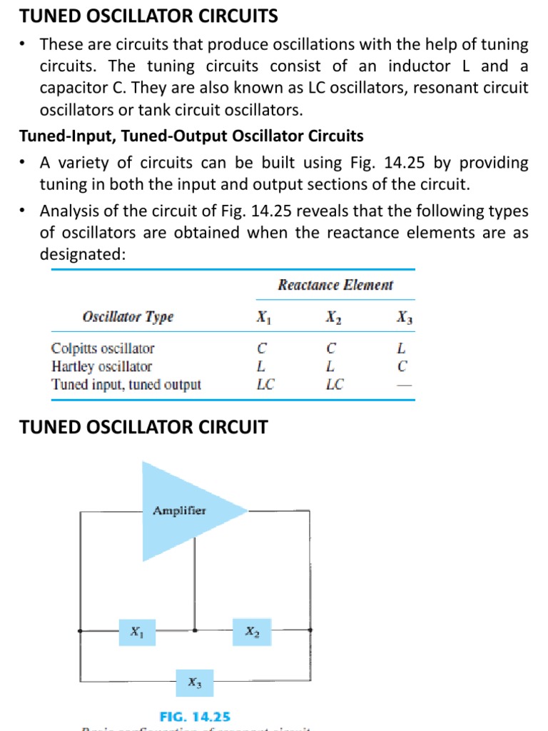 Tuned Oscillator Circuit Overview | PDF | Inductor | Inductance
