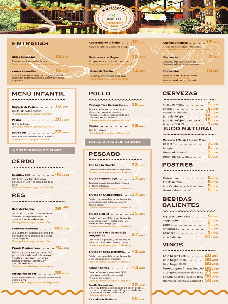 Carta Menu Montearroyo Compressed-1 Compressed | PDF | Cocina ...