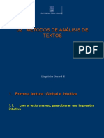 02 - Linguistica General II - Metodos de Analisis de Textos